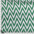 Classy Green and White Zigzag Digital Printed Pure Chinon Fabric – pc 0 ta0 6040 106 d