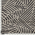 Attractive Black Strips With Bone Colour Digital Printed Fabric - Pure Chinon – pc 0 ta0078 106 a