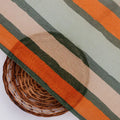 Gorgeous digital printed fabric with strips in Green, Mustered Yellow and Cream – pc 0 ta07540 106 b