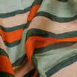 Gorgeous digital printed fabric with strips in Green, Mustered Yellow and Cream – pc 0 ta07540 106 c