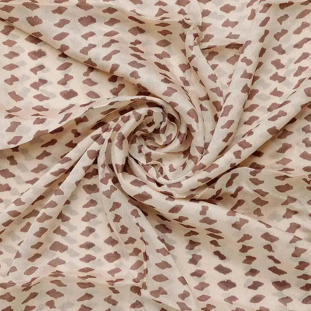 Brown Stones Digital Printed Fabric - Pure Chinon – pc 0 ta07591 106 b