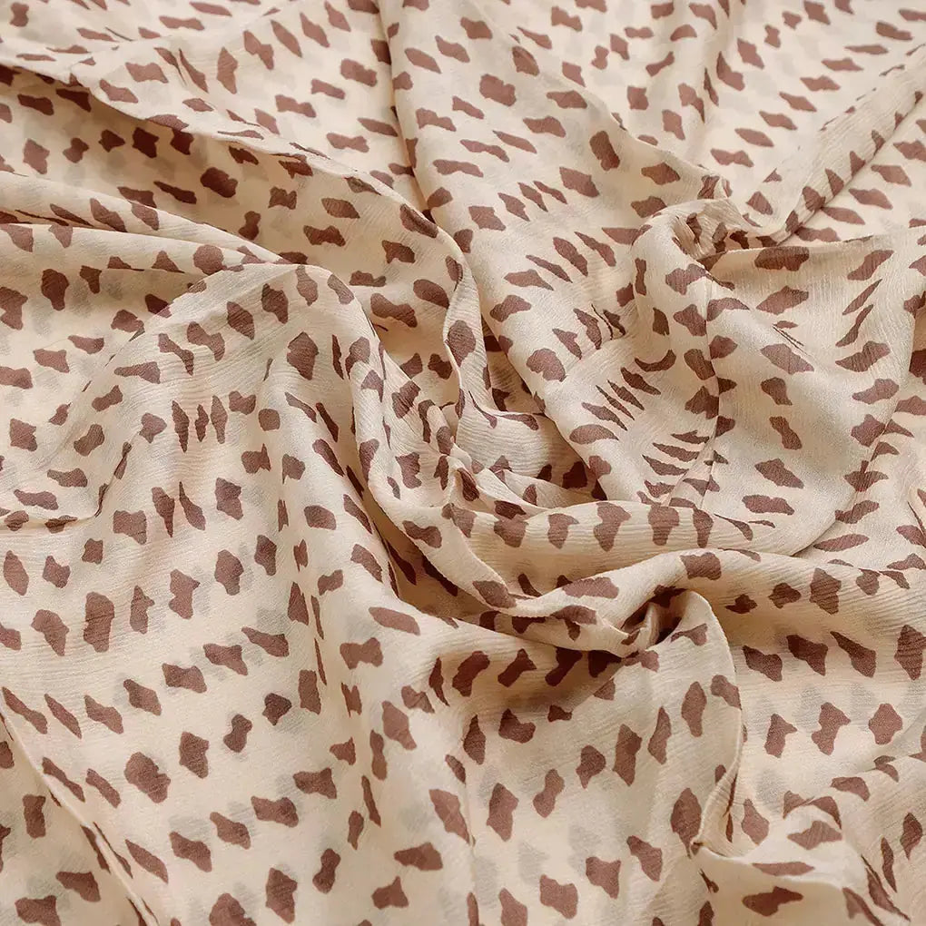 Brown Stones Digital Printed Fabric - Pure Chinon – pc 0 ta07591 106 c