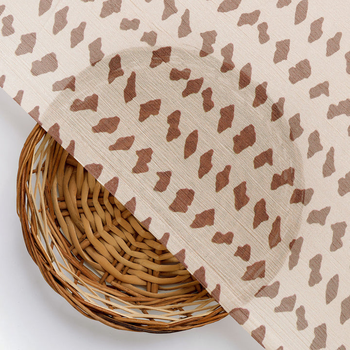 Brown Stones Digital Printed Fabric - Pure Chinon