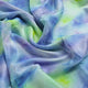 Classic Spotted Blue & Green Digital Printed Fabric - Pure Chinon – pc 0 ta08260p2 106 c