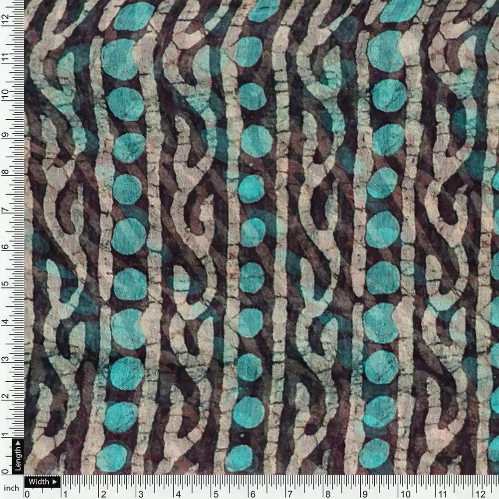 Attractive Polka Dot With Strips Digital Printed Fabric - Pure Chiffon – pch 0 ma07116 96 d