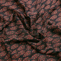 Red Floral Laying Over Black Digital Printed Fabric – pch 0 ma09632 96 c