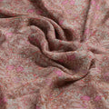 Festive Curve Design Pink Doted Flower Digital Printed Fabric - Pure Chiffon – pch 0 ta 06000 96 c
