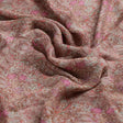 Festive Curve Design Pink Doted Flower Digital Printed Fabric - Pure Chiffon – pch 0 ta 06000 96 c
