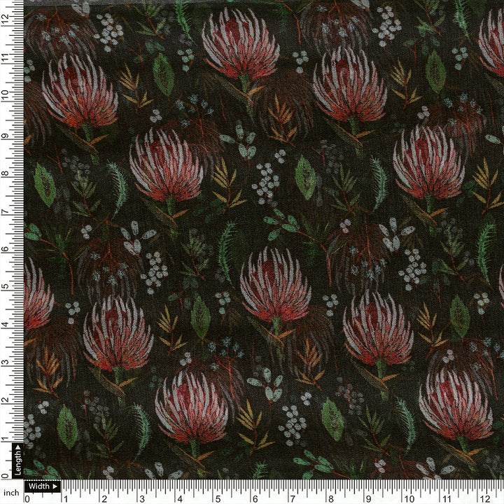 Lovely Lotus Digital Printed Fabric