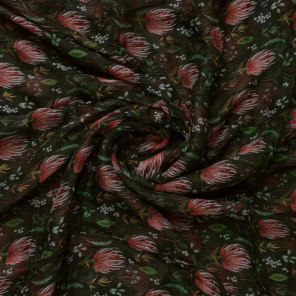 Lovely Lotus Digital Printed Fabric – pch 0 ta01071 96 b