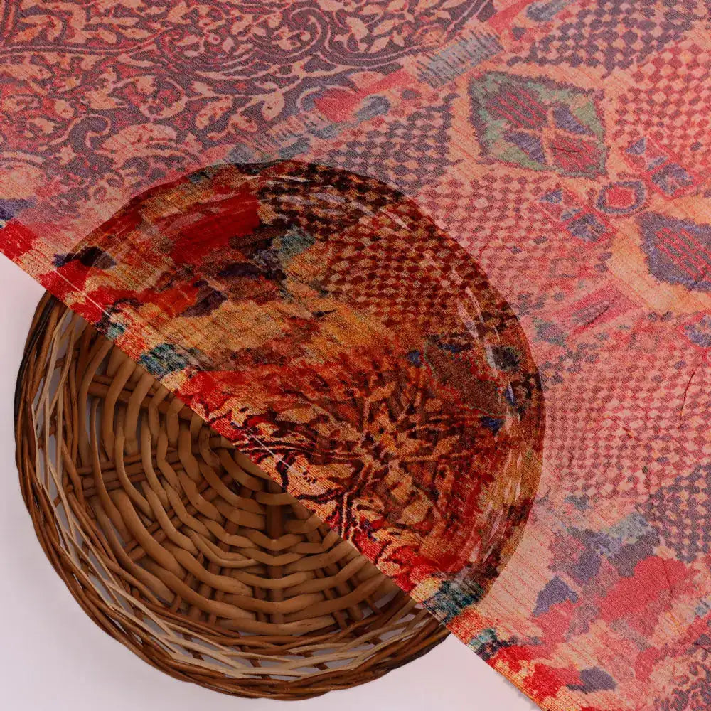 Gorgeous damask digital printed fabric in pure chiffon – pch 0 ta01170 96 b