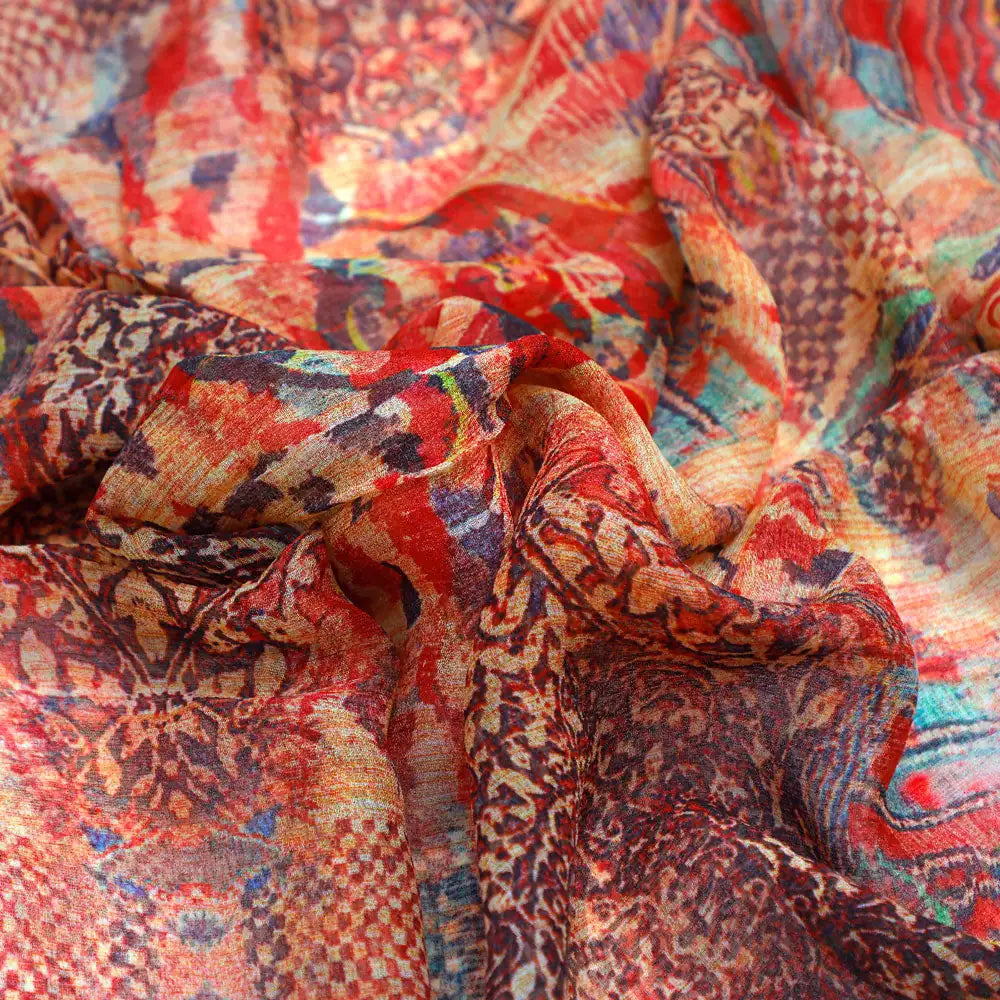 Gorgeous damask digital printed fabric in pure chiffon – pch 0 ta01170 96 c