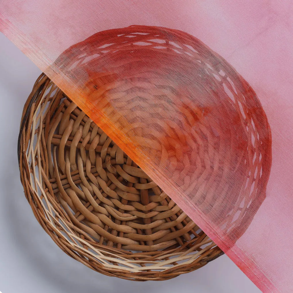 Morden Spotted Pink & Orange Digital Printed Fabric - Pure Chiffon – pch 0 ta08260p1 96 d