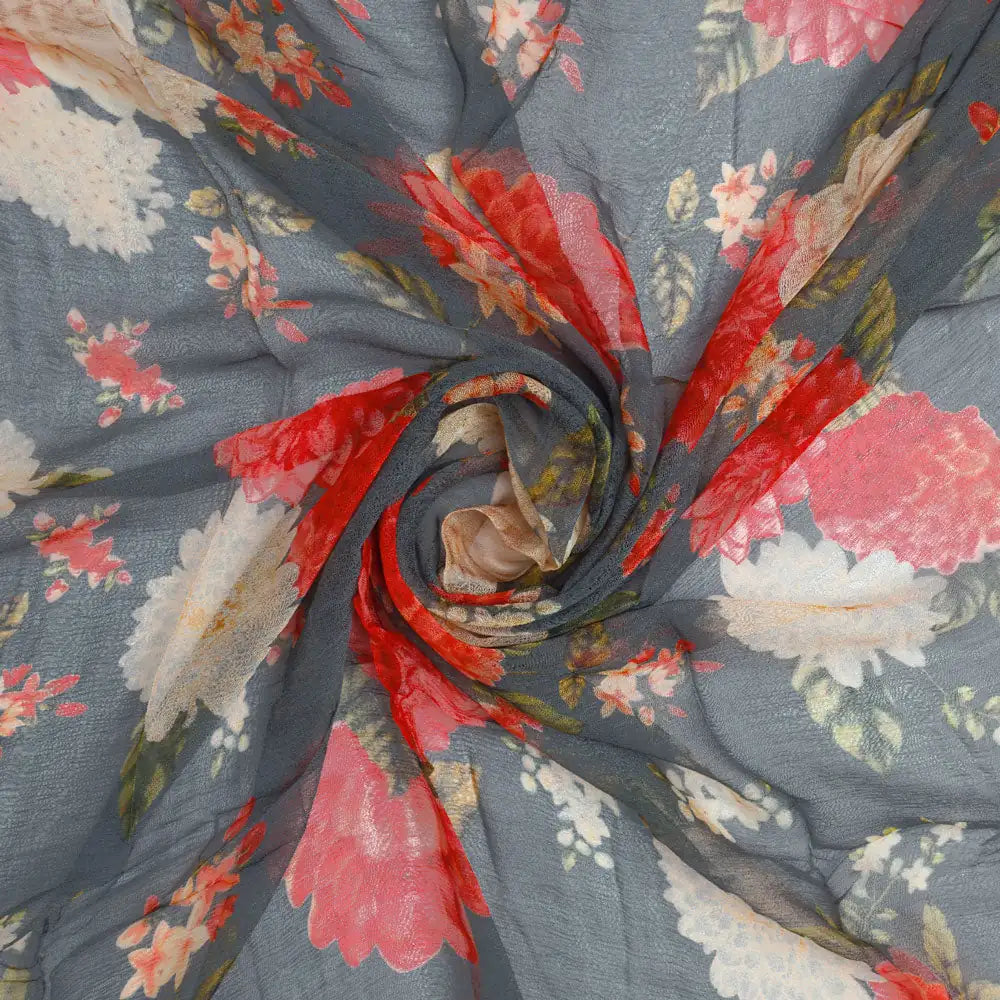 Floral Chiffon Digital Printed Fabric by FAB VOGUE Studio – pch 0 ta09436p7 96 a