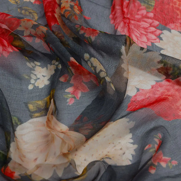 Floral Chiffon Digital Printed Fabric by FAB VOGUE Studio – pch 0 ta09436p7 96 c - alternate view