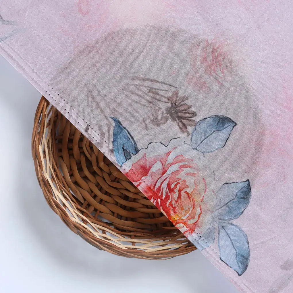 Roses Floating on Pink Base Digital Printed Fabric – pco 0 0ta07124b 108d