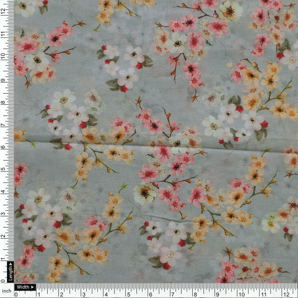 Multicolor Floral Pure Cotton Printed Fabric Material – pco 0 ma014392 108a