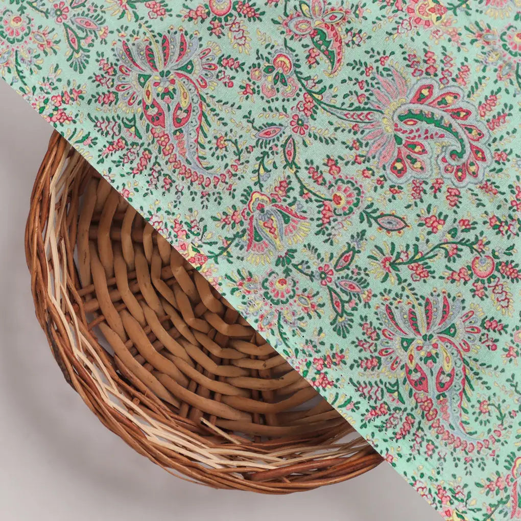 Tiny Western Leaves With Flower Digital Printed Fabric - Pure Cotton – pco 0 ma015574 108 dcopy