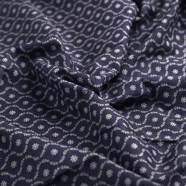 Attractive Tiny Blue Star Ogee Digital Printed Fabric - Pure Cotton – pco 0 ma0205 108 ccopy