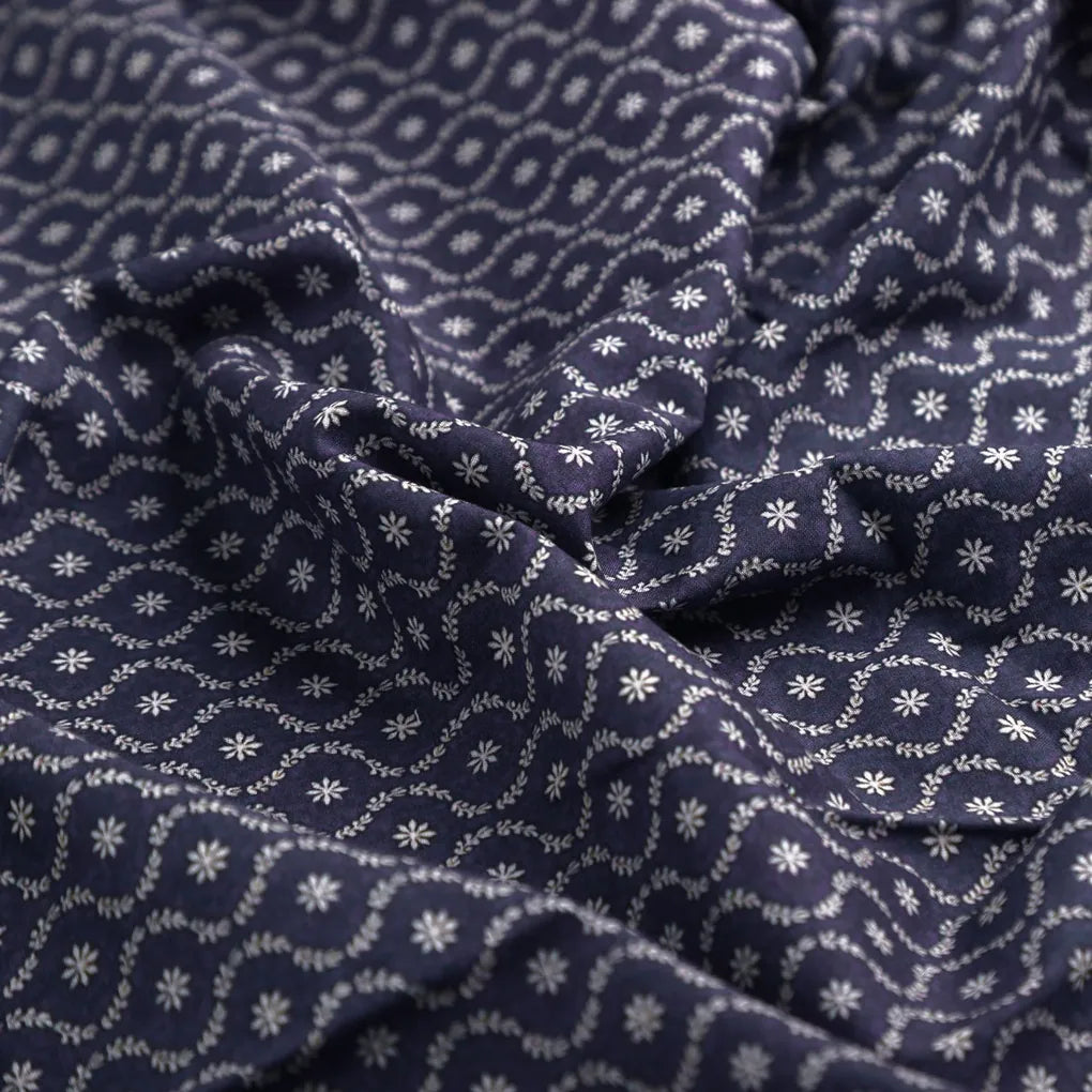 Attractive Tiny Blue Star Ogee Digital Printed Fabric - Pure Cotton – pco 0 ma0205 108 ccopy