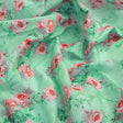 Pink Roses With Pista Background Roses Digital Printed Fabric - Pure Cotton – pco 0 ma08612 108 ccopy