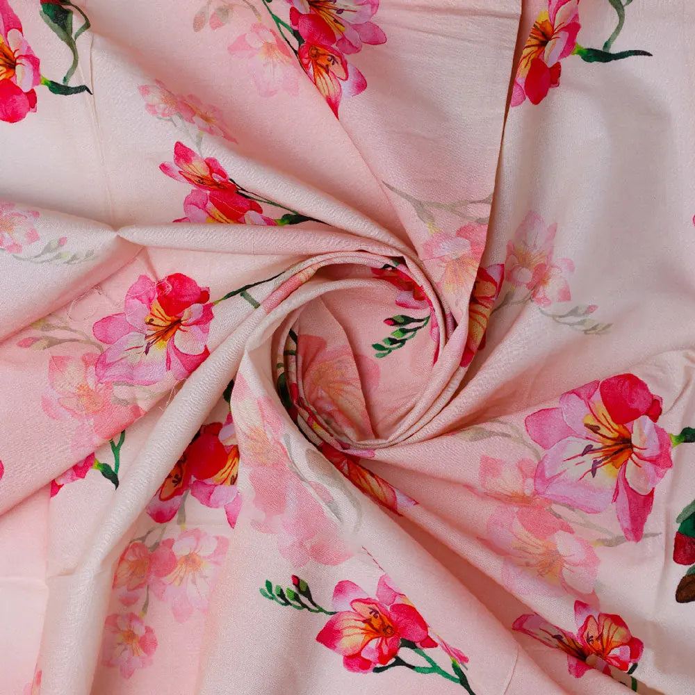 Floral Digital Printed Pure Cotton Fabric from FAB VOGUE Studio – pco 0 ta06245 108 a