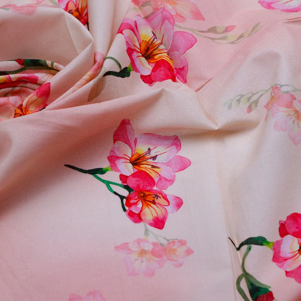 Floral Digital Printed Pure Cotton Fabric from FAB VOGUE Studio – pco 0 ta06245 108 c