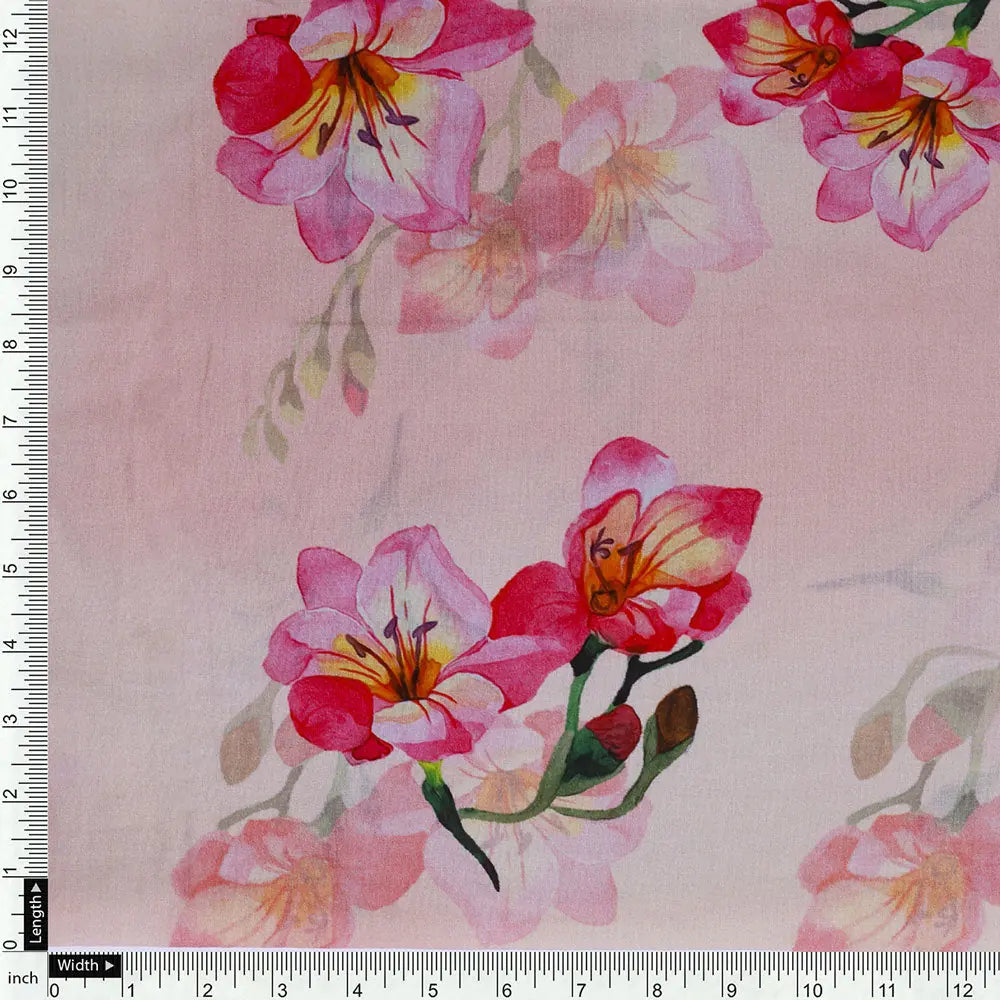 Floral Digital Printed Pure Cotton Fabric from FAB VOGUE Studio – pco 0 ta06245 108 d