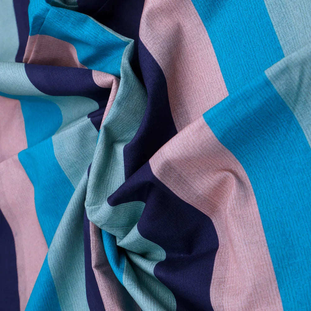 Classy Blue Strips Pure Cotton Digital Printed Fabric – pco 0 ta07534 108 c