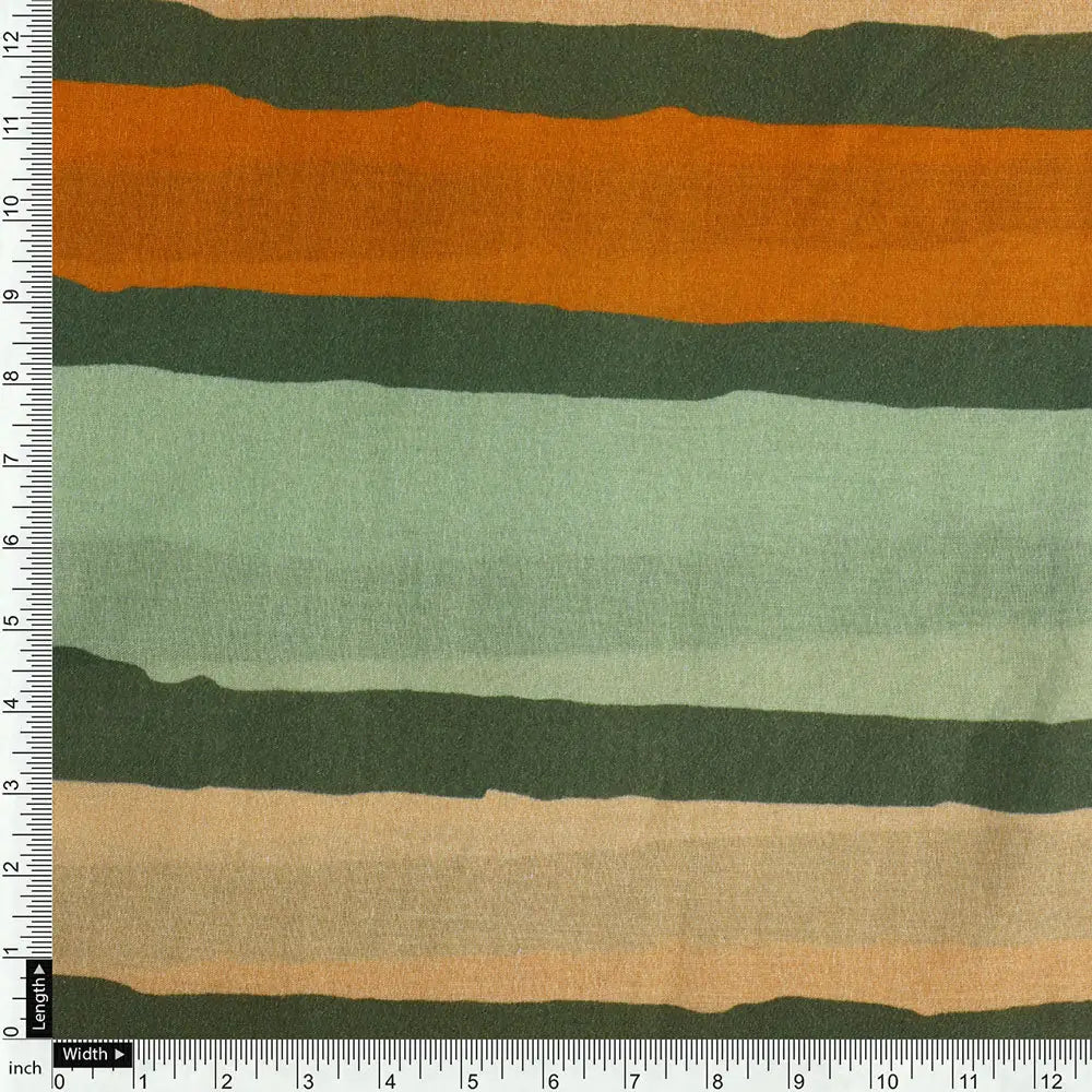 Gorgeous Green and Orange Digital Printed Fabric by FAB VOGUE Studio – pco 0 ta07540 108 d