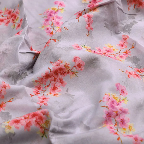 Tiny Pink Violet Floral Flower Digital Printed Fabric - Cotton – pco 0 ta08283p4 108 ccopy
