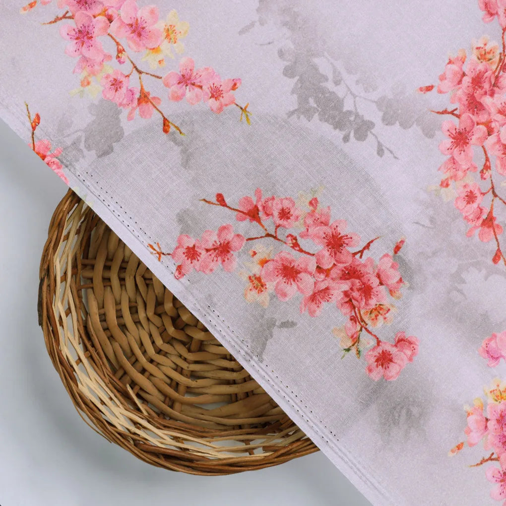 Tiny Pink Violet Floral Flower Digital Printed Fabric - Cotton – pco 0 ta08283p4 108 dcopy