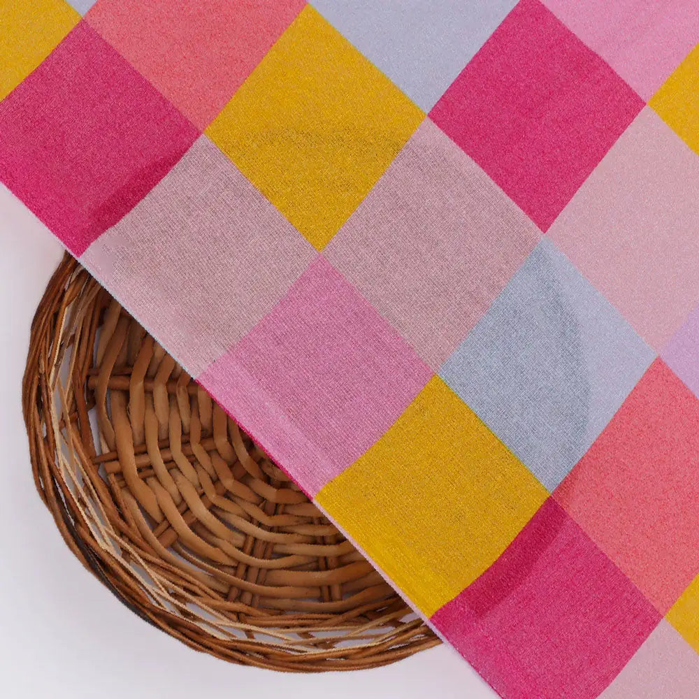 Classy digital printed checkered pure cotton fabric by FAB VOGUE Studio – pco 0 ta08371 108 b