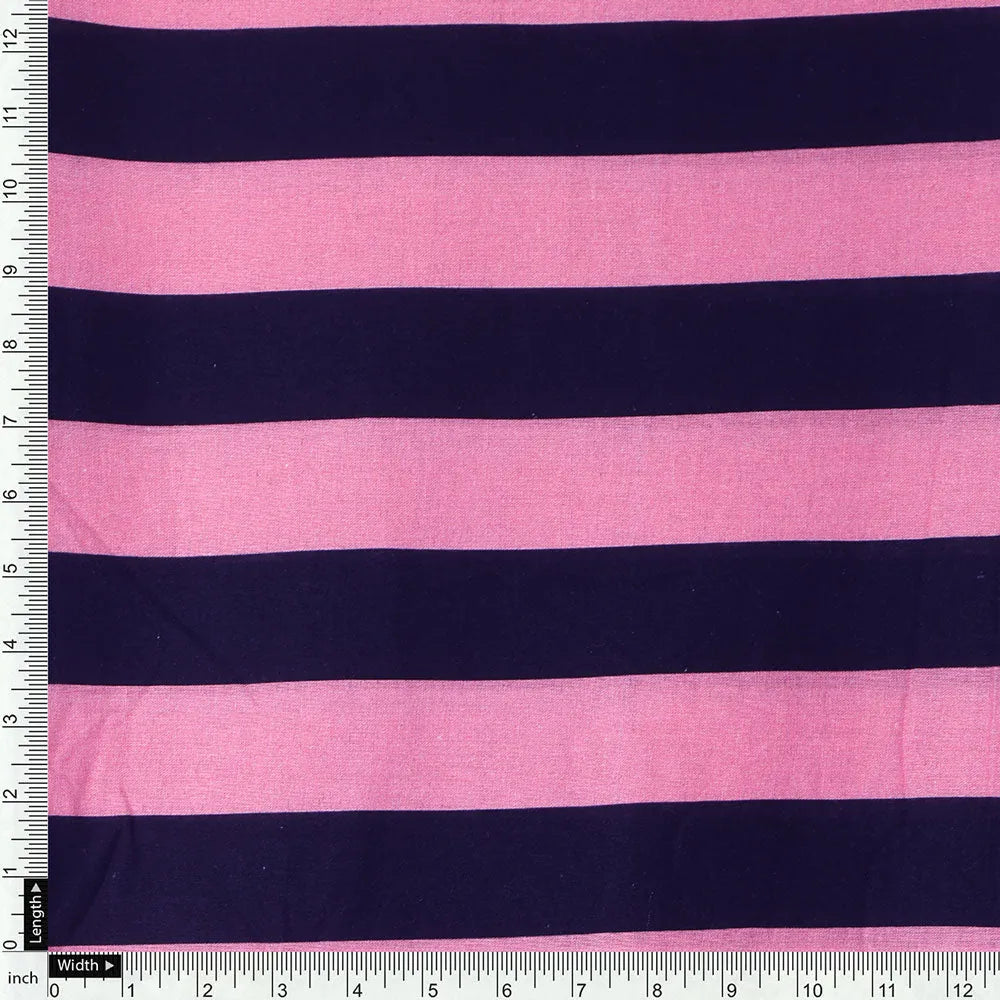 Classy Black and Pink Striped Pure Cotton Digital Printed Fabric – pco 0 ta08373 108 d