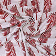 Red Pedate Leafs Digital Printed Fabric - Pure Cotton – pco 0 ta08441 108 a