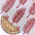Red Pedate Leafs Digital Printed Fabric - Pure Cotton – pco 0 ta08441 108 b