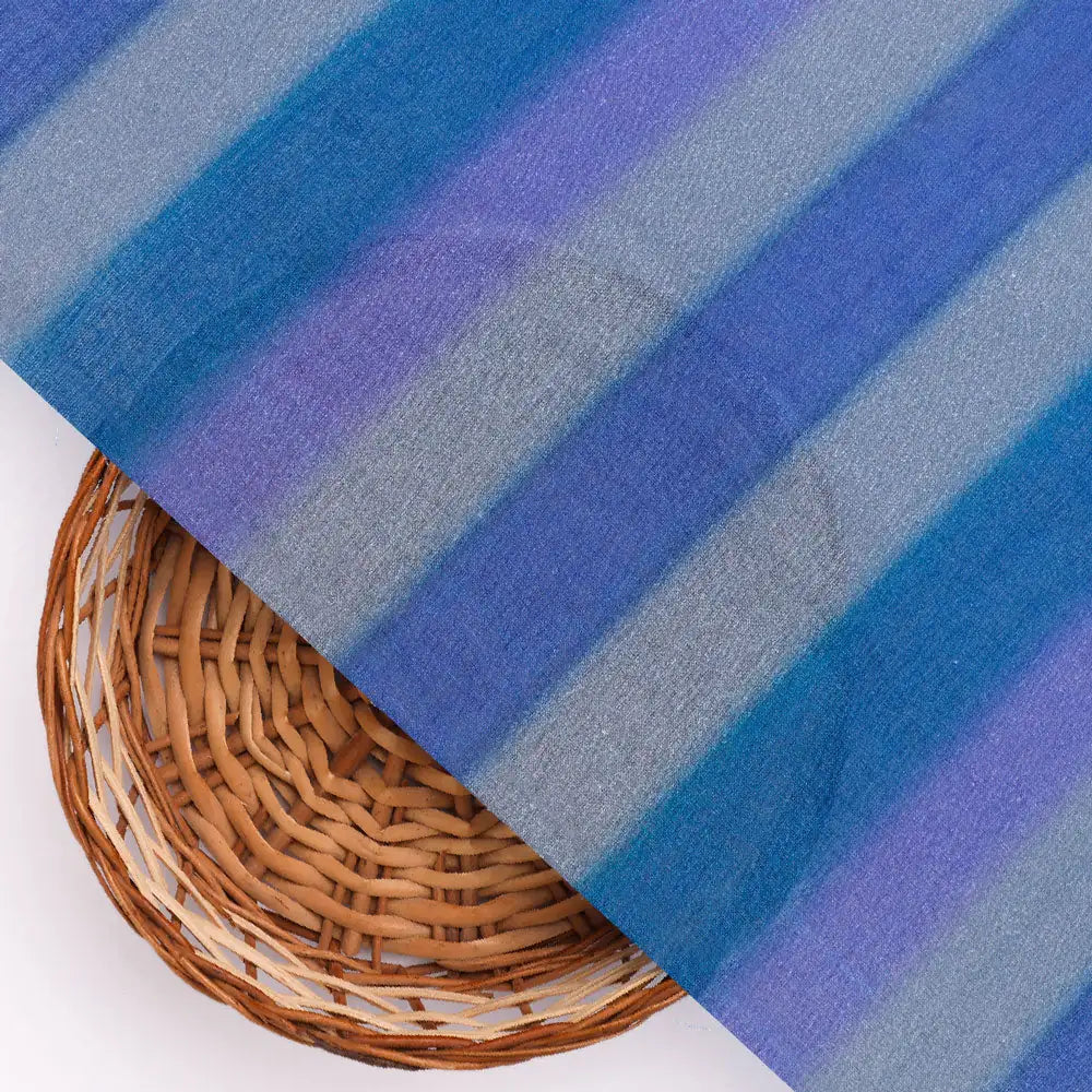 Classy Blue Strips Pure Cotton Digital Printed Fabric – pco 0 ta08471 108 b