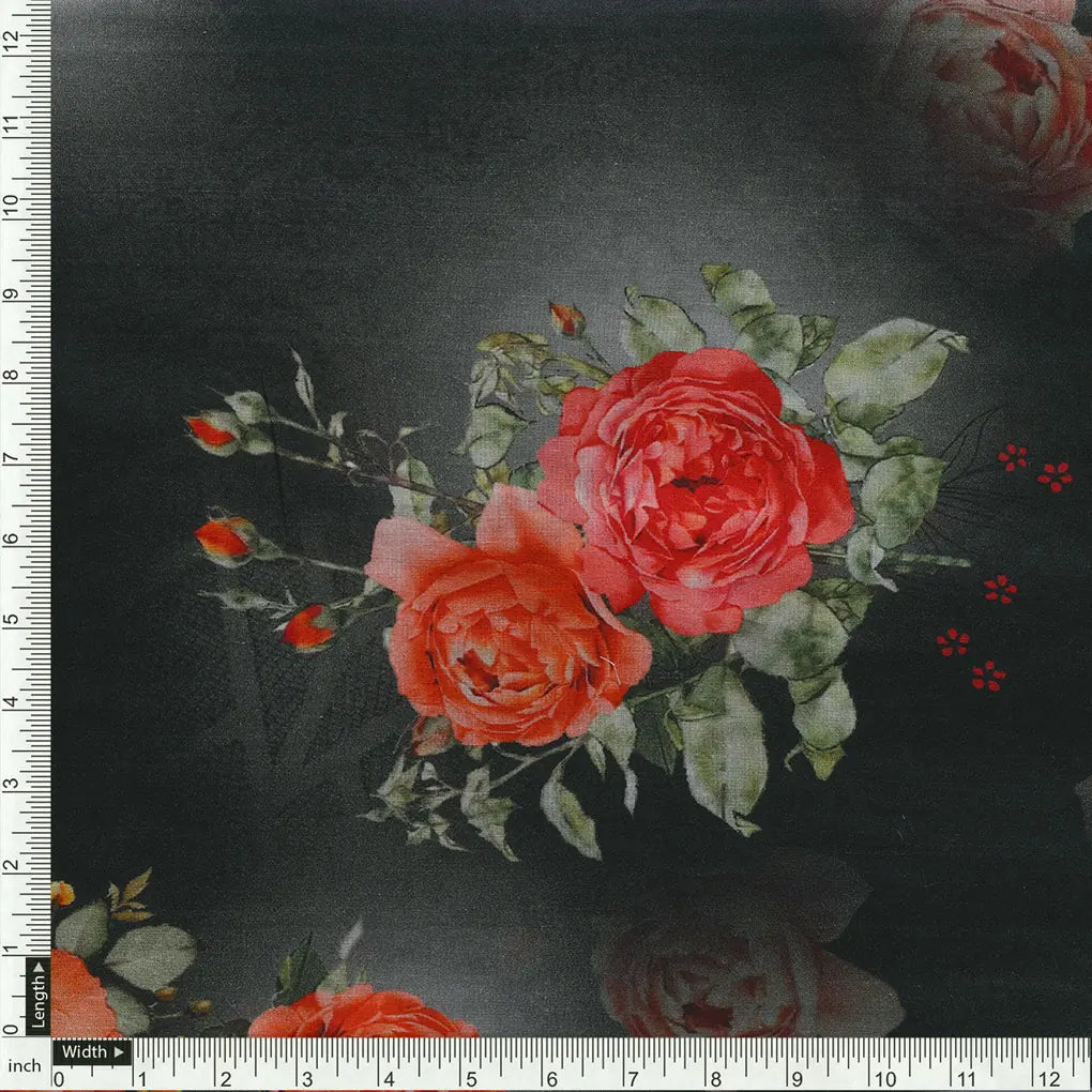 Most Trending Oranges With Red Rose Digital Printed Fabric - Pure Cotton – pco 0 ta08904p2 108d
