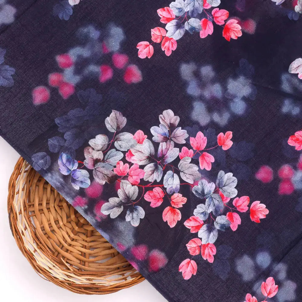 Gorgeous Blue Ditsy Digital Printed Fabric by FAB VOGUE Studio – pco 0 ta09484p8 108 b