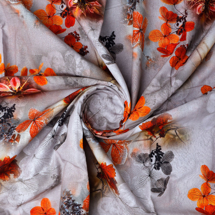 Gorgeous abstract digital printed cotton fabric by FAB VOGUE Studio