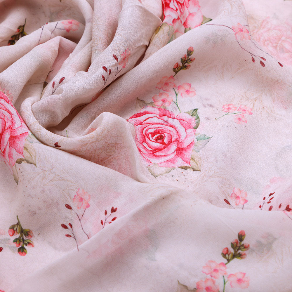 Georgette Digital Printed Floral Design Fabric, for Garments at Rs  100/meter in Surat