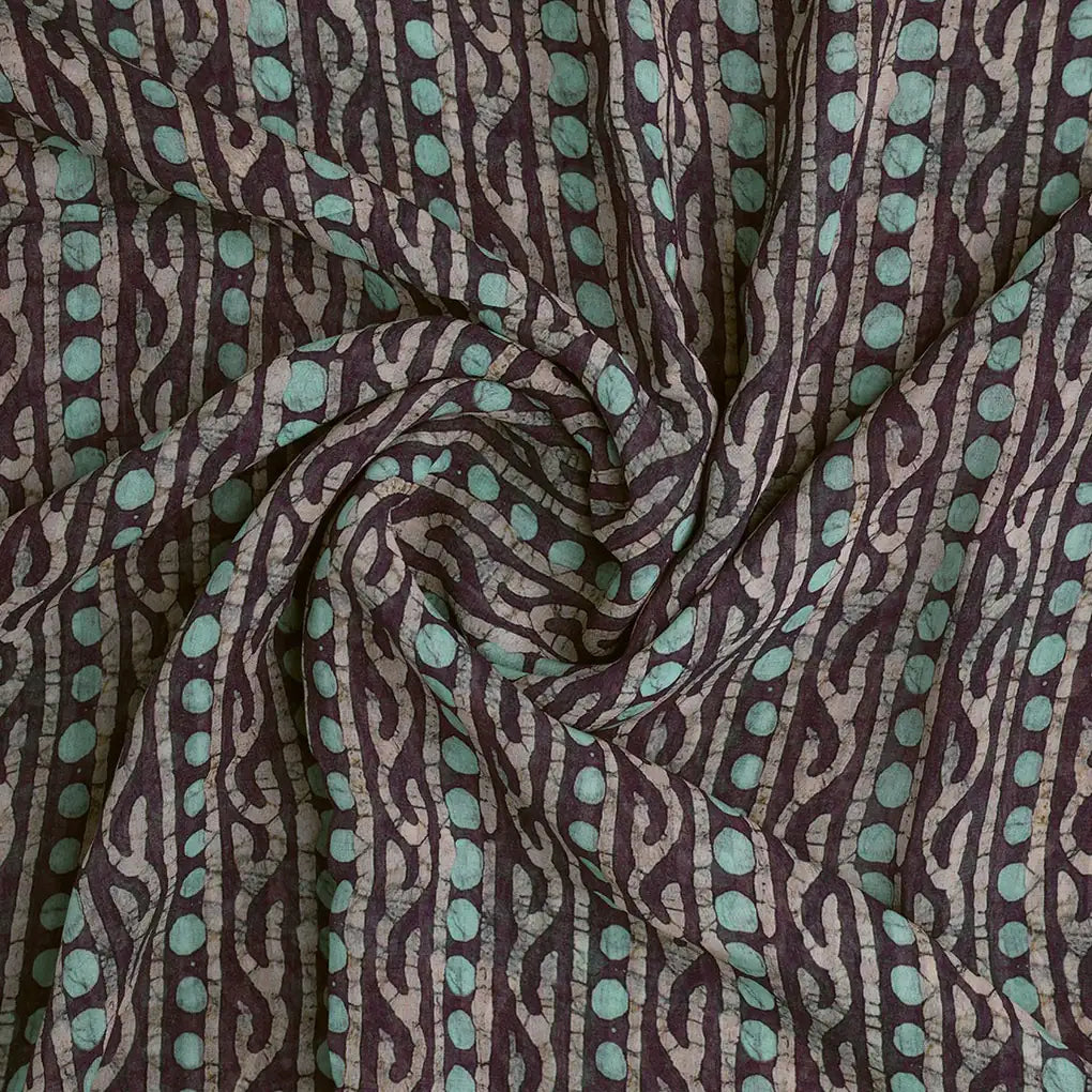 Attractive Polka Dot With Strips Digital Printed Fabric - Pure Georgette – pg 0 ma0716 110 bcopy