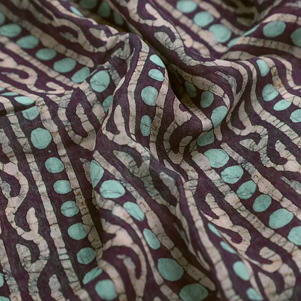 Attractive Polka Dot With Strips Digital Printed Fabric - Pure Georgette – pg 0 ma0716 110 ccopy