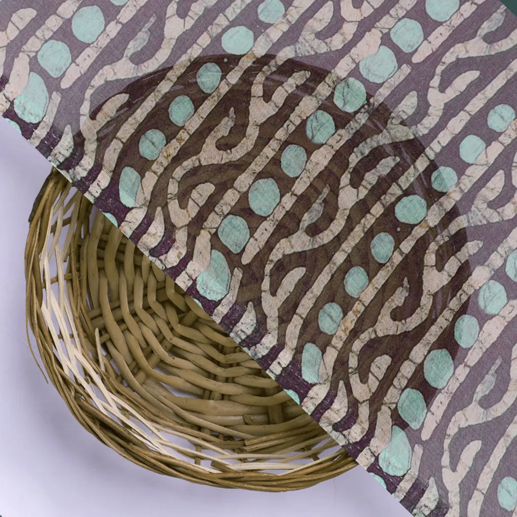 Attractive Polka Dot With Strips Digital Printed Fabric - Pure Georgette – pg 0 ma0716 110 dcopy