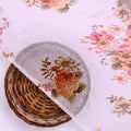 Classic Multicolor Roses With Leaves Digital Printed Fabric - Pure Georgette – pg 0 ta07849p8 110 b