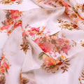 Classic Multicolor Roses With Leaves Digital Printed Fabric - Pure Georgette – pg 0 ta07849p8 110 c