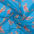 FAB VOGUE Studio's Pure Georgette Digital Printed Ditsy Fabric in Blue – pg 0 ta08283 110 a