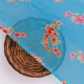 FAB VOGUE Studio's Pure Georgette Digital Printed Ditsy Fabric in Blue – pg 0 ta08283 110 b