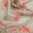Lovely Purple Violet Flower Digital Printed Fabric - Pure Georgette – pg 0 ta08283p2 110 c
