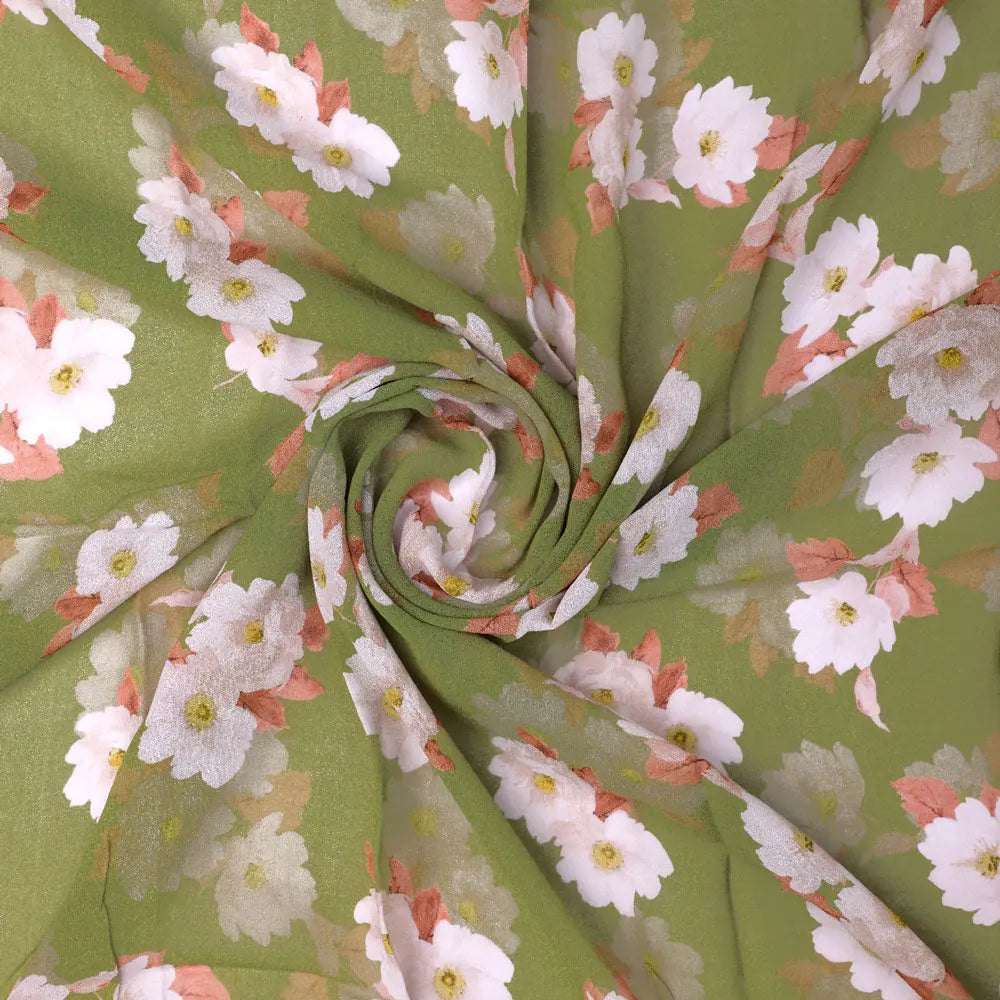 Gorgeous green and white digital printed fabric from FAB VOGUE Studio – pg 0 ta08334p4 110 a